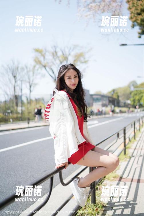 魅妍社 - 全套红裙写真，没想到大奶昔Kyra这么会挑衣服！